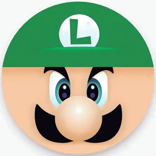 Kit 12 Capas de Sousplat Simples Luigi Mario Bros