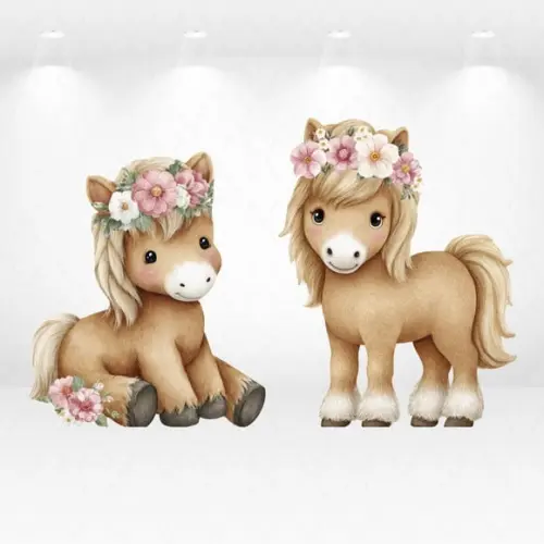 Kit Display / Totem Cavalo Fazendinha 90cm e 80cm