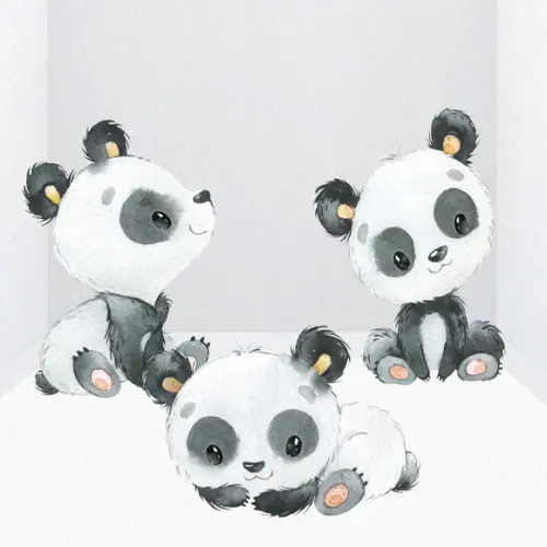 Kit Display / Totem de Chão Pandas 1,3m