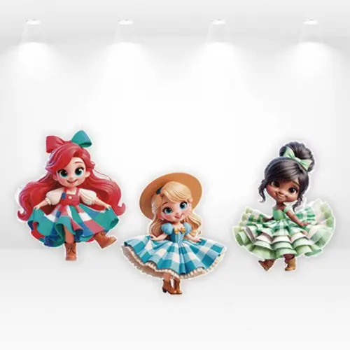 Kit Display / Totem Princesas Festa Junina 80cm