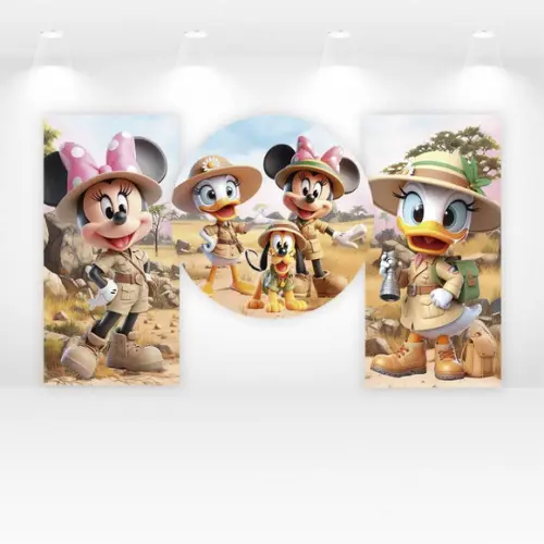 Kit Painéis Minnie Safari
