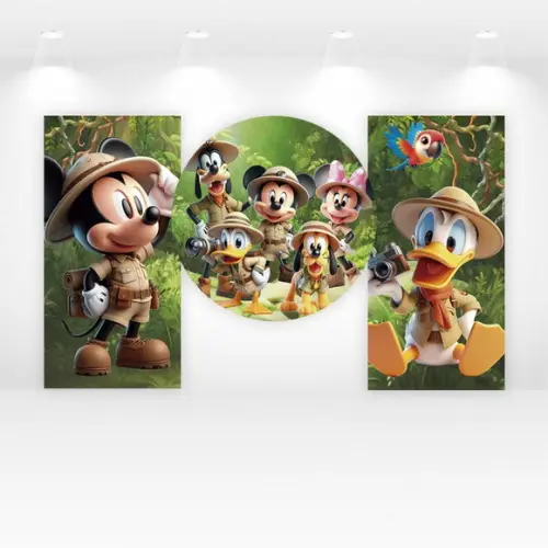 Kit Painéis Mickey Safari