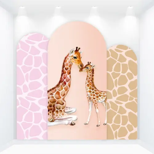 Kit Painéis Romanos Safari Girafas