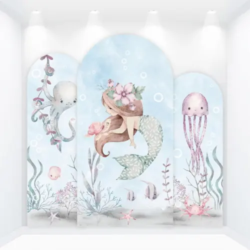 Kit Painéis Romanos Vestfácil Fundo do Mar Sereia