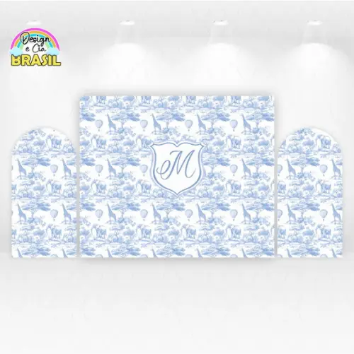 Kit Painéis Safari Chinoiserie Azul