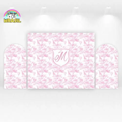 Kit Painéis Safari Chinoiserie Rosa