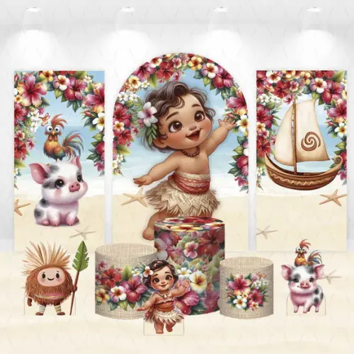 Kit Painéis Vestfácil, Cilindros e Displays Moana Baby