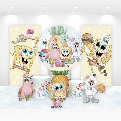 Kit Painéis, Cilindros e Displays Bob Esponja