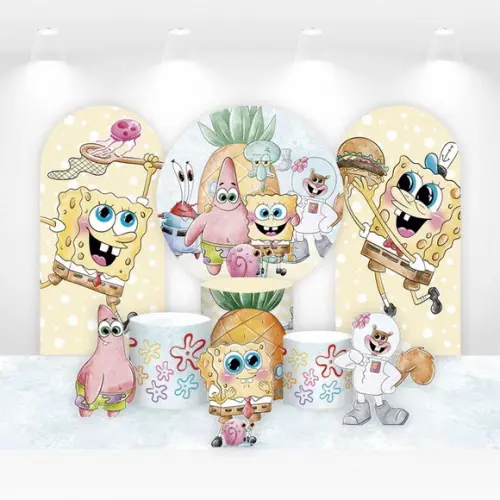Kit Painéis, Cilindros e Displays Bob Esponja
