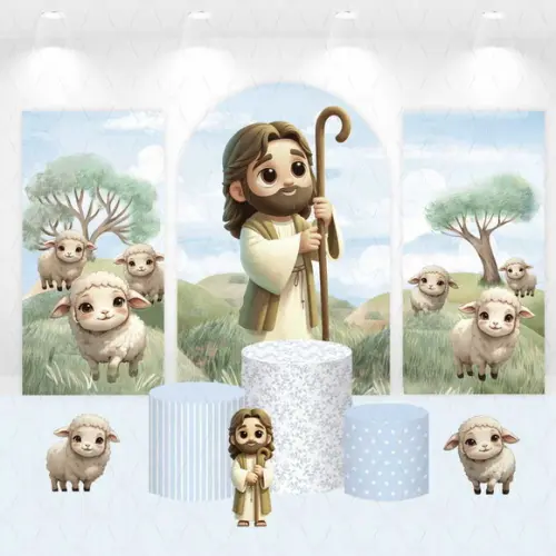 Kit Painéis, Cilindros e Displays Jesus É o Meu Pastor