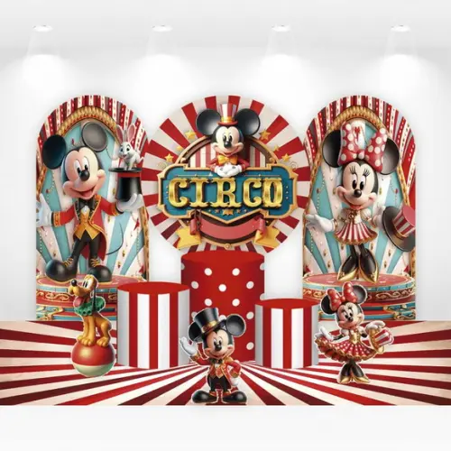 Kit Painéis, Cilindros e Displays Mickey Circo