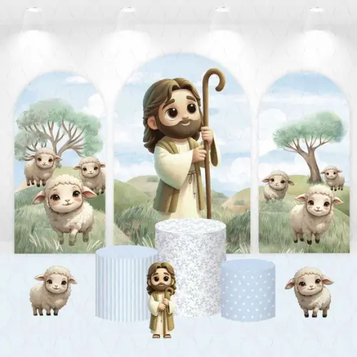 Kit Painéis, Cilindros e Displays Jesus É o Meu Pastor