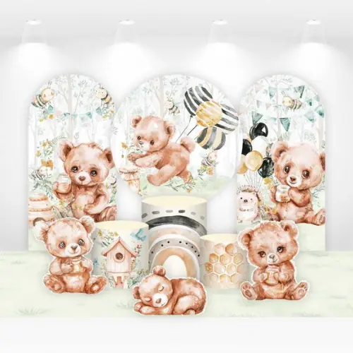 Kit Painéis, Cilindros e Displays Ursinhos e Abelhinhas