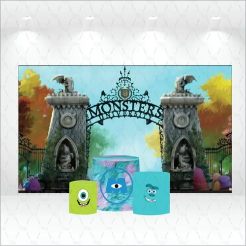 Kit Painel Retangular + capas de cilindros Monstros S A