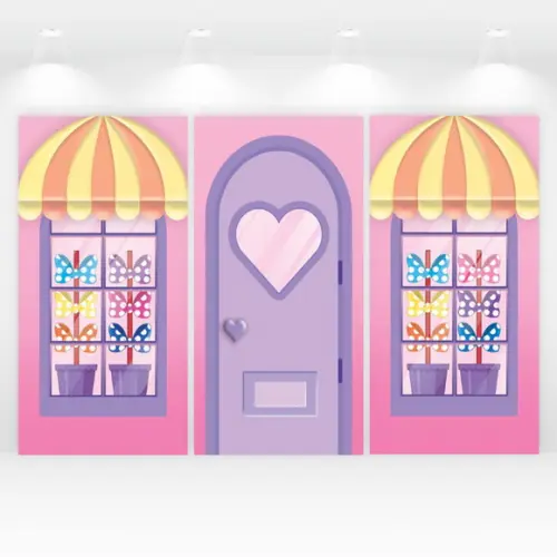 Kit Trio de Painéis Vestfácil Loja de Laços da Minnie