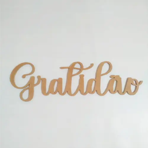 Letreiro 30x9cm de mdf - Gratidão