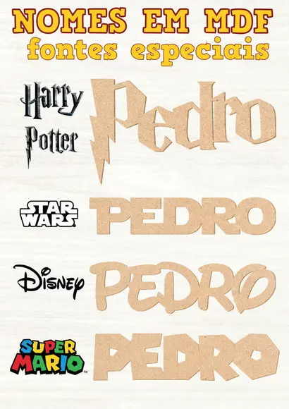 Nome Fonte Especial mdf 3mm