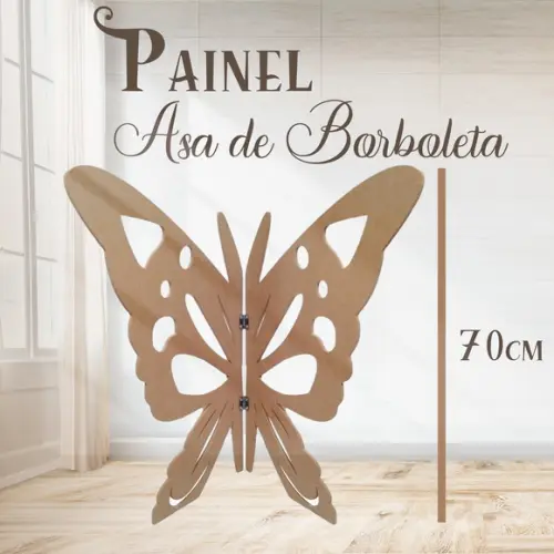 Painel 3d Borboleta - Mdf Cru