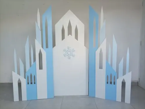 Painel em mdf 3d Castelo Frozen