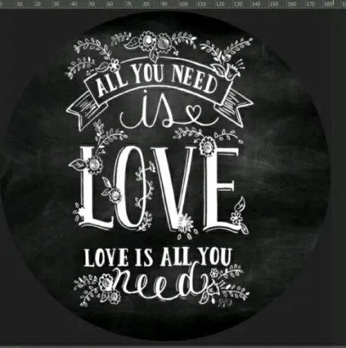 Painel circular 2m love