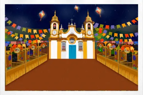 Painel Fotografico Festa Junina 6x3m