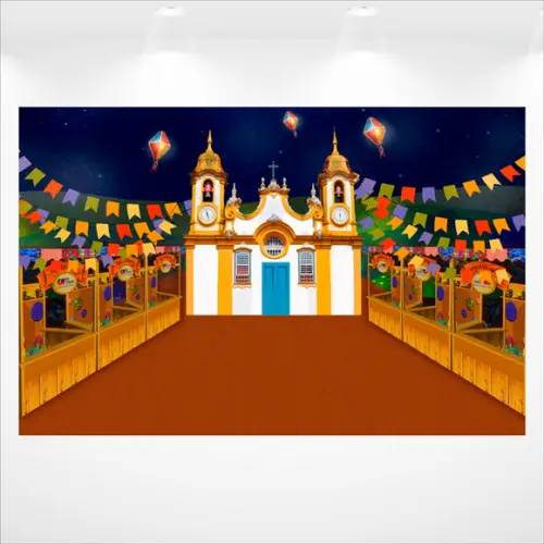 Painel Fotografico Festa Junina 6x3m