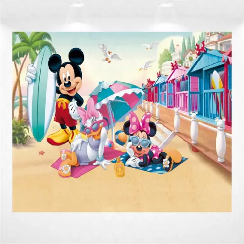 Painel Fotografico Turma Mickey na Praia 3x3m