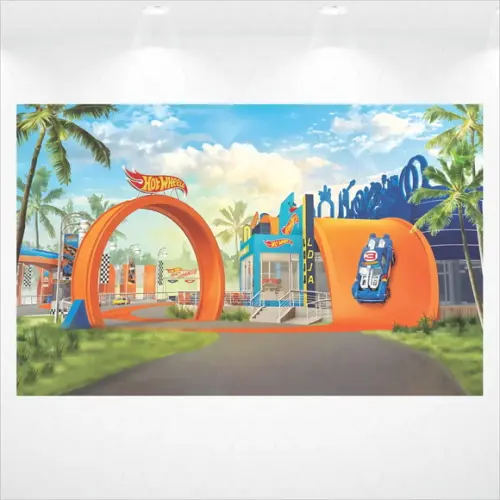 Painel Hot Wheels 4x2,5m