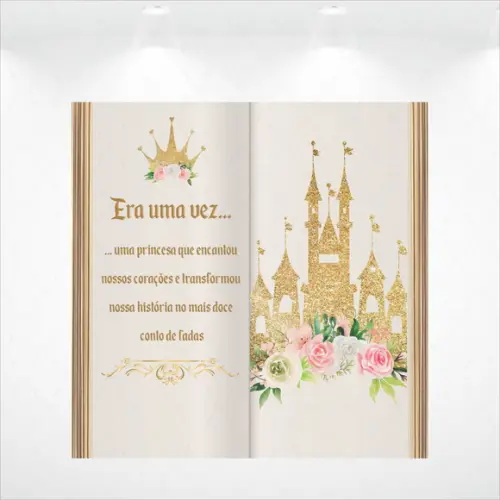 Painel Livro Princesa 2x2m