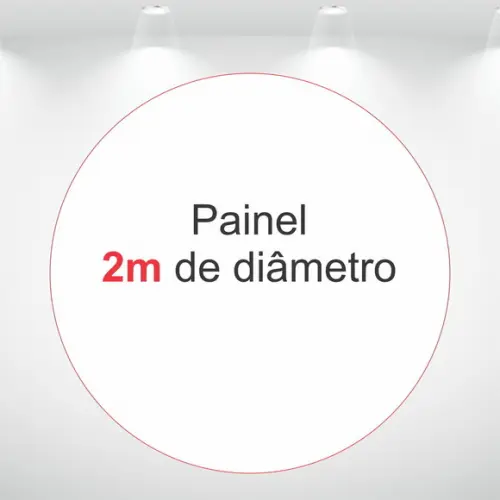 Painel Personalizado Redondo até 2m em Tecido