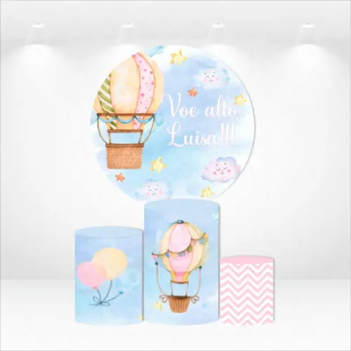 PAINEL REDONDO + KIT CAPAS CILINDROS VOE ALTO PERSONALIZADO