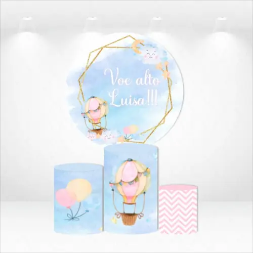 PAINEL REDONDO + KIT CAPAS CILINDROS VOE ALTO PERSONALIZADO