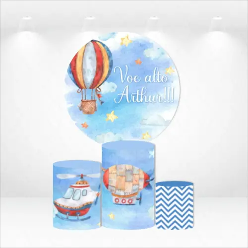 PAINEL REDONDO + KIT CAPAS CILINDROS VOE ALTO PERSONALIZADO