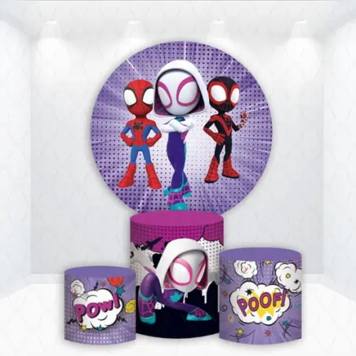 Painel Redondo + Kit Capas de Cilindros Aranha-fantasma