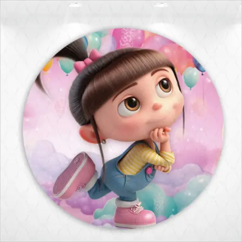 Painel Redondo + Kit Cilindros Agnes Meu Malvado Favorito