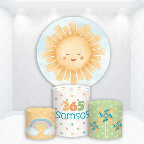 Painel Redondo + Kit de Capas de Cilindros 365 Sorrisos