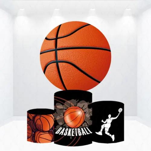 Painel Redondo + Kit de Capas de Cilindros Basquete