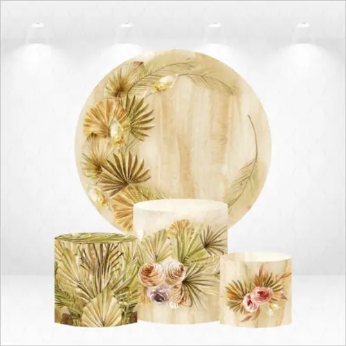 Painel Redondo + Kit de Capas de Cilindros Boho