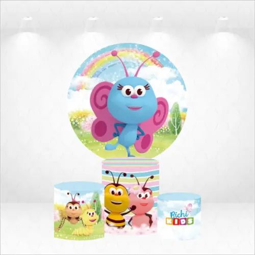 Painel Redondo + Kit de Capas de Cilindros Bichikids