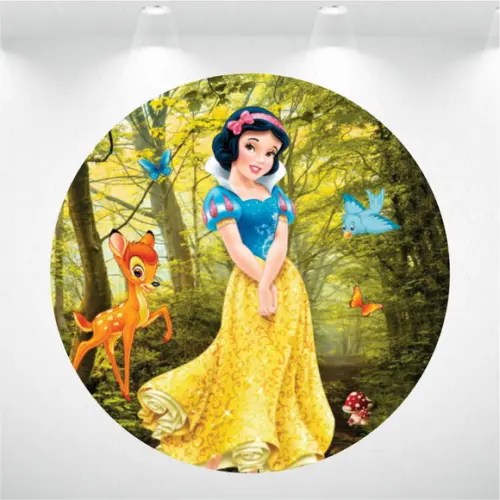 PAINEL REDONDO + KIT DE CAPAS DE CILINDROS BRANCA DE NEVE