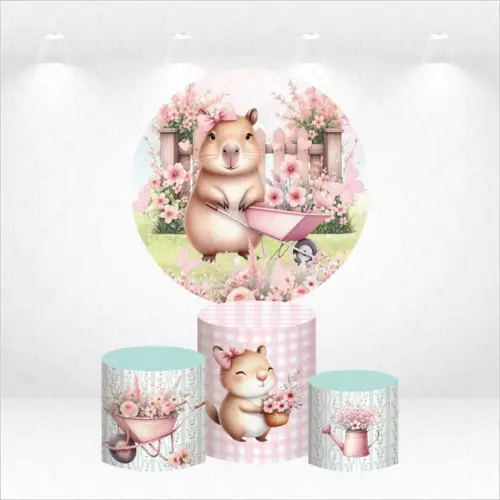 Painel Redondo + Kit de Capas de Cilindros Capivara