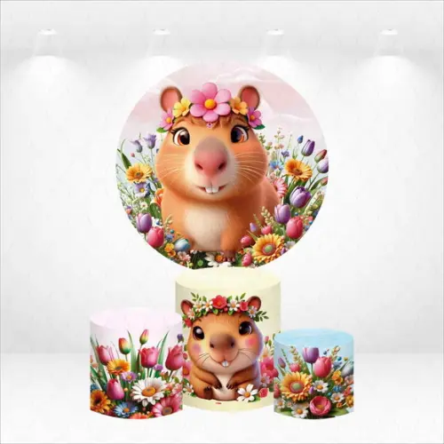Painel Redondo + Kit de Capas de Cilindros Capivara