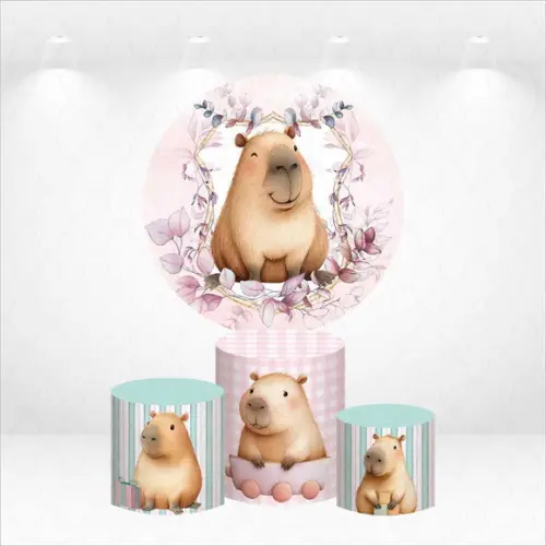 Painel Redondo + Kit de Capas de Cilindros Capivara