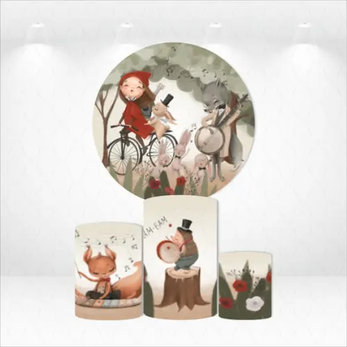 PAINEL REDONDO + KIT DE CAPAS DE CILINDROS CHAPEUZINHO