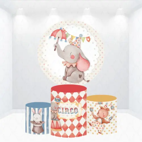 Painel Redondo + Kit de Capas de Cilindros Circo