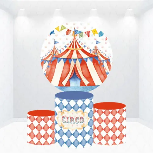 Painel Redondo + Kit de Capas de Cilindros Circo