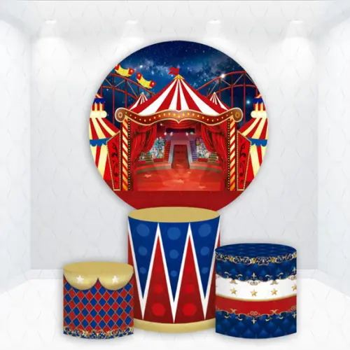 Painel Redondo + Kit de Capas de Cilindros Circo