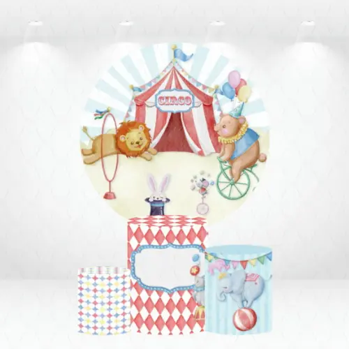 Painel Redondo + Kit de Capas de Cilindros Circo