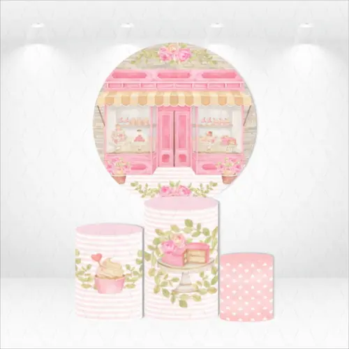 PAINEL REDONDO + KIT DE CAPAS DE CILINDROS CONFEITARIA
