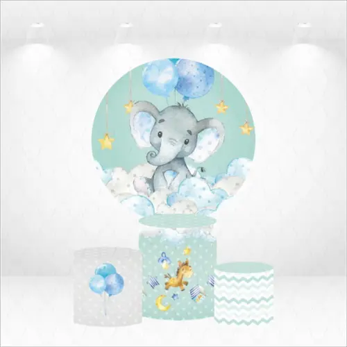 Painel Redondo + Kit de Capas de Cilindros Elefantinho